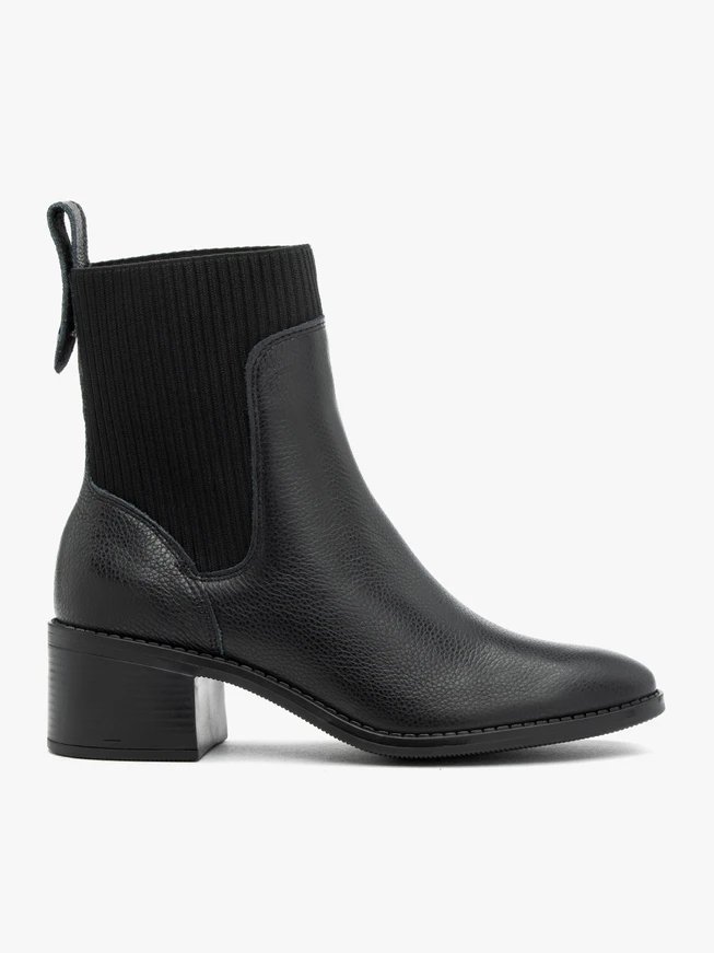 Women’s black elastic ankle boots