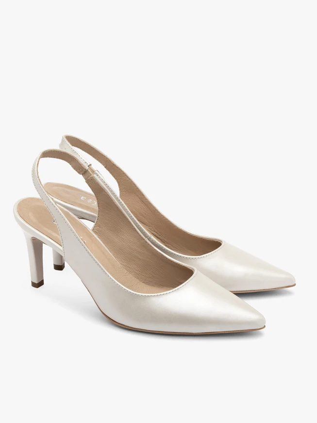 Perlen-Stiletto-Pumps mit offenem Absatz