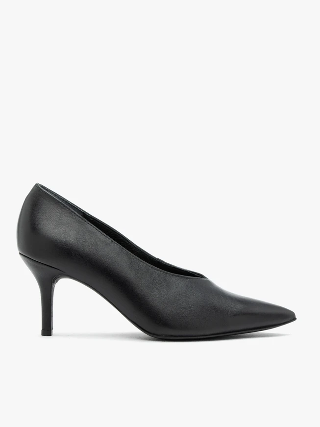 Schwarze integrierte Stiletto-Pumps