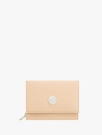 Beige smooth-leather wallet