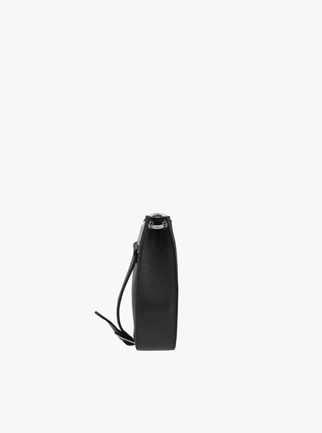 Handtasche aus schwarzem Leder und Velours
