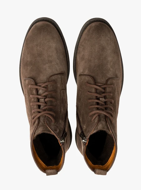Brown wool insulated men's boots