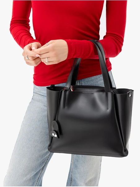 Large black tote bag A4