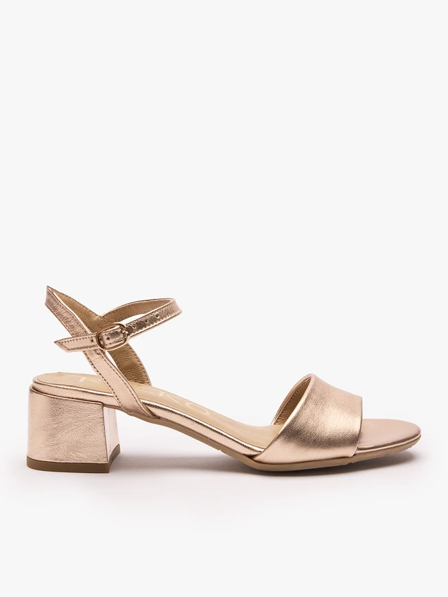 Stiletto-Sandalen aus Platin