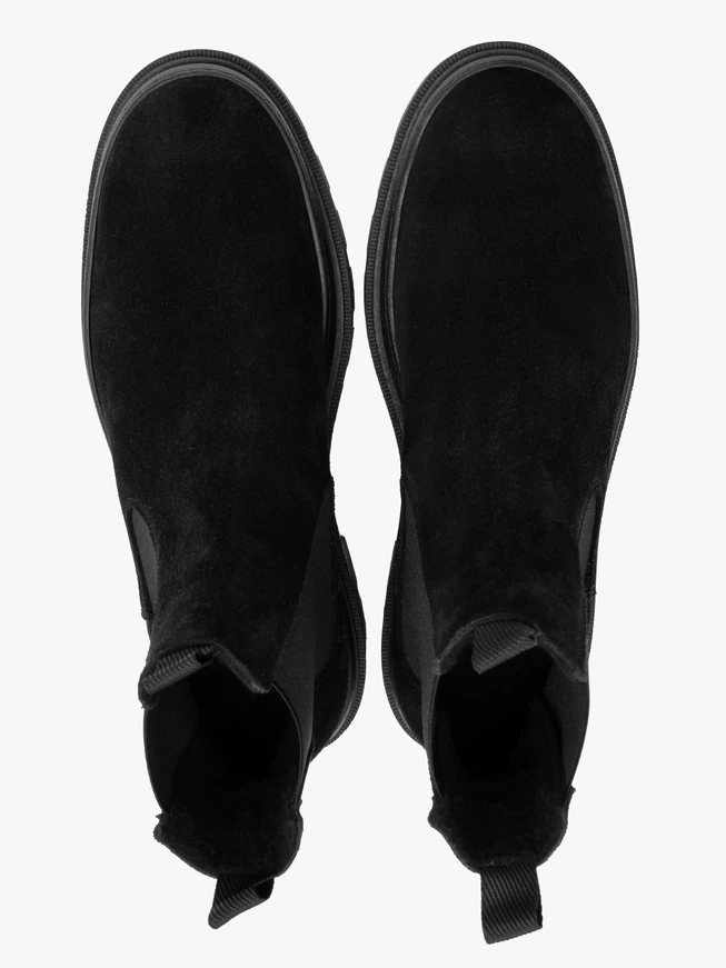Herrenstiefel aus Veloursleder mit dicker Sohle