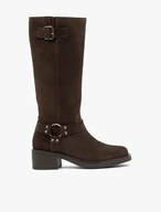 Dunkelbraune Biker-Stiefel