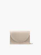 Platinum leather clutch bag