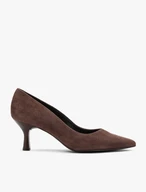 Braune Stiletto-Pumps aus Leder