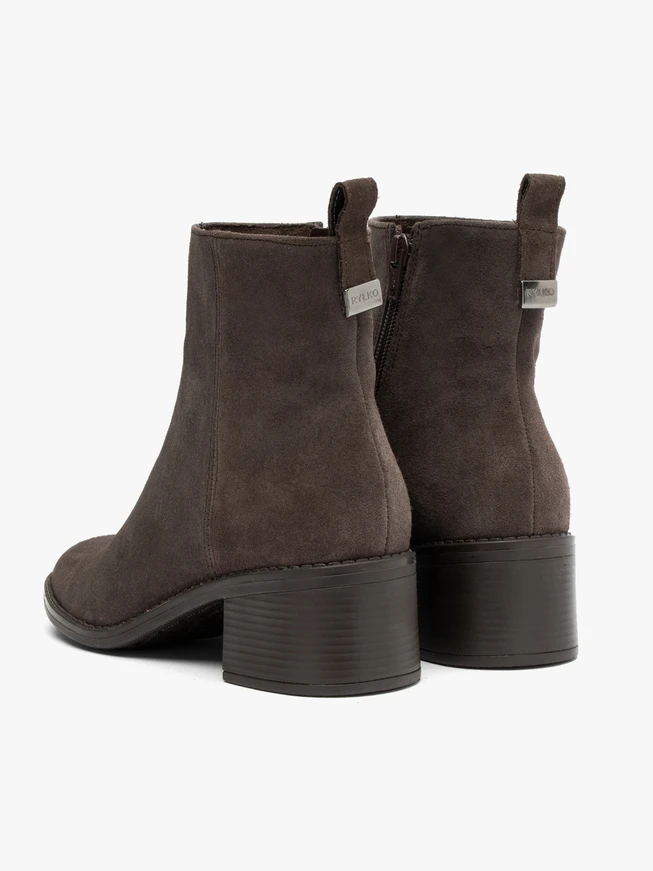 Women’s brown suede ankle boots warm