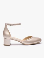 Platin-Brautlederpumps