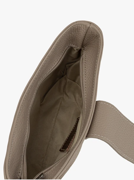 Ciemnobeżowa torebka saddle bag