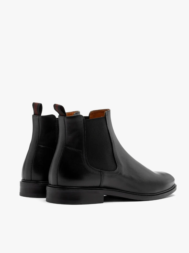 Schwarze Herren Hausschuhe mit flacher Sohle