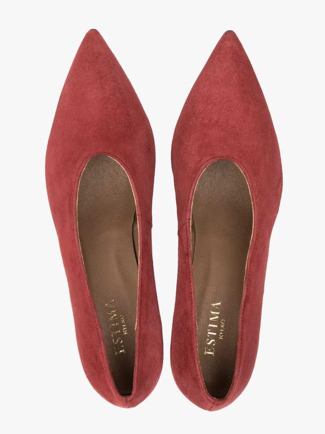 Kastanienbraune integrierte Stiletto-Pumps