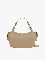 Beige Vollnarbenleder Handtasche