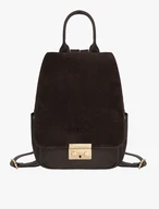 Brown Leather and Suede Backpack