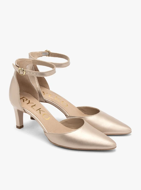Damen-Stiletto-Pumps mit Schnallenverschluss um den Knöchel