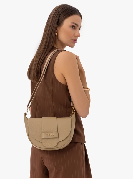 Beige Leather Handbag