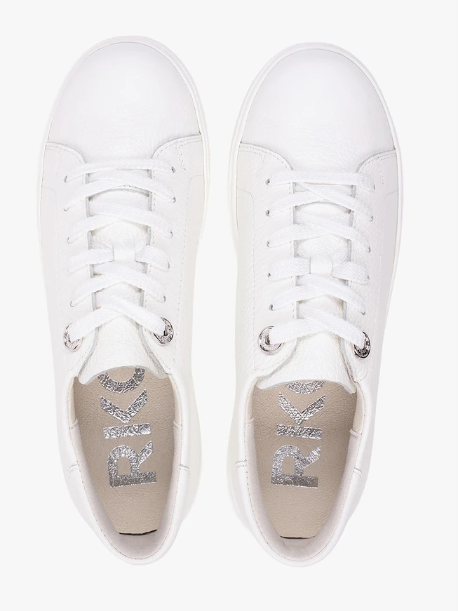 Damen Halbschuhe aus weißem Leder
