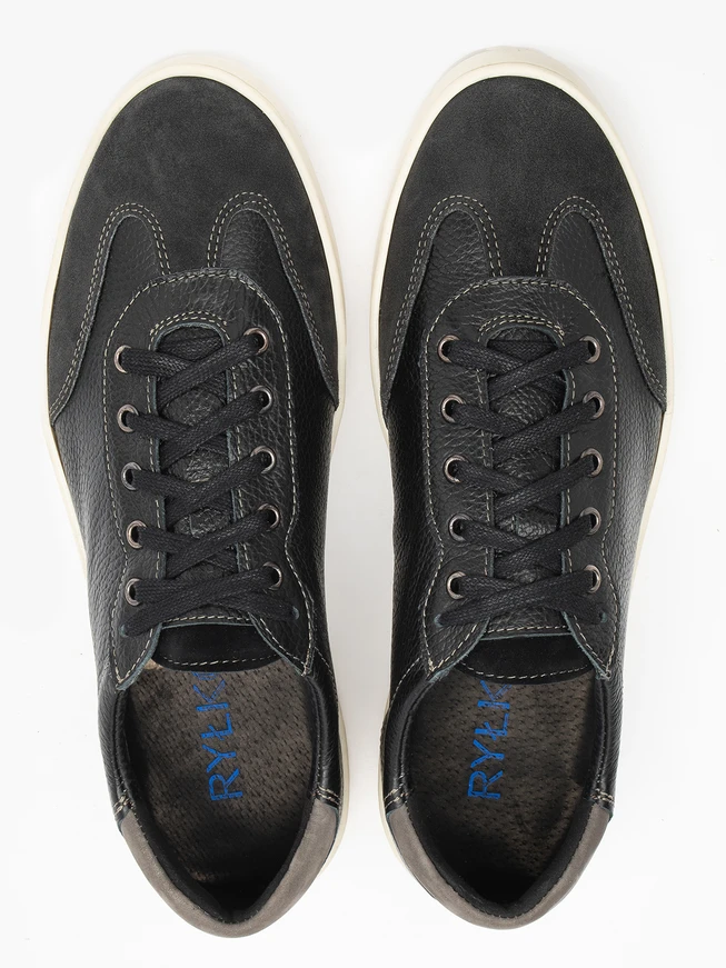 Schwarze Schnürhalbschuhe für Männer