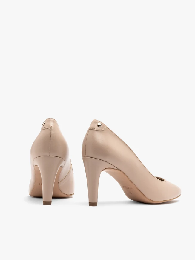 Beigefarbene Stiletto-Pumps