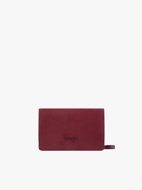 Small burgundy handbag