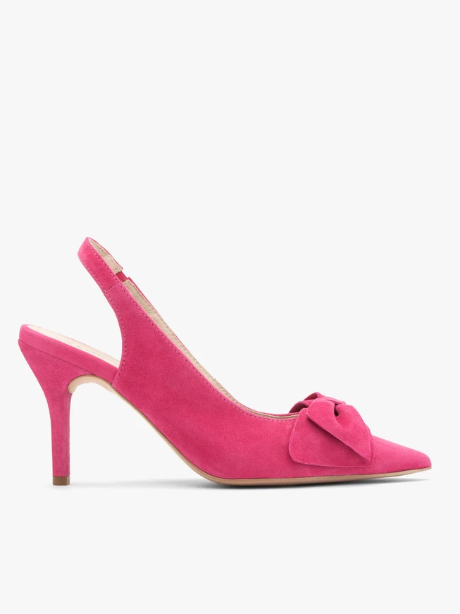 Czółenka typu slingback w kolorze fuksji