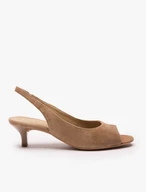 Hellbraune Slingback-Pumps