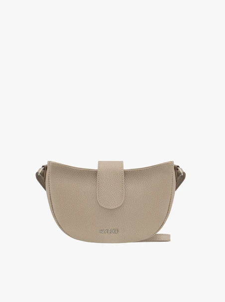 Ciemnobeżowa torebka saddle bag