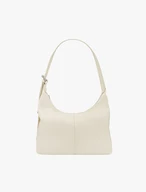 Shopper-Tasche aus Leder in Creme