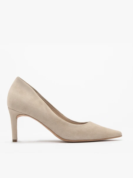 Velvet stiletto pumps