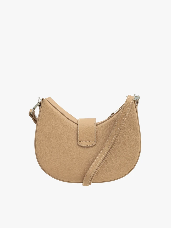Beige elegante Handtasche mit Schnalle