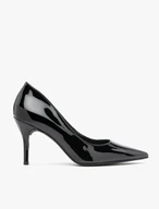 Schwarz lackierte Stiletto-Pumps