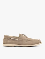 Beigefarbene Schnürhalbschuhe