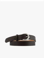 Women’s dark brown leather belt