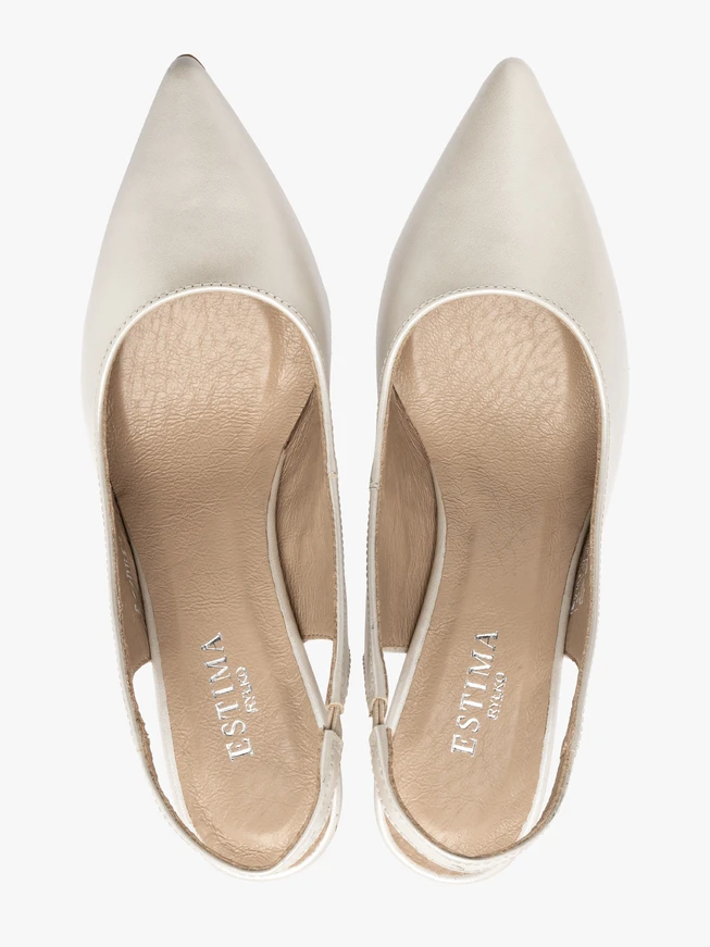 Perlen-Stiletto-Pumps mit offenem Absatz
