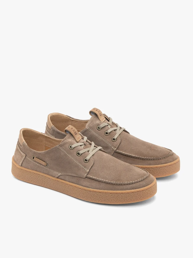 Beigefarbene Schnürhalbschuhe