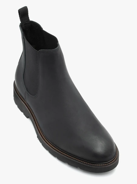 Schwarze Nubukleder-Pantoffeln