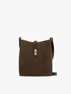Dunkelbraune mittelgroße Tasche mit Schnalle