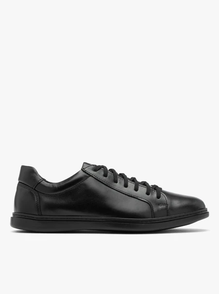 Black sporty lace-up men’s shoes