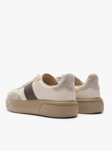 Beige sporty leather shoes RKO