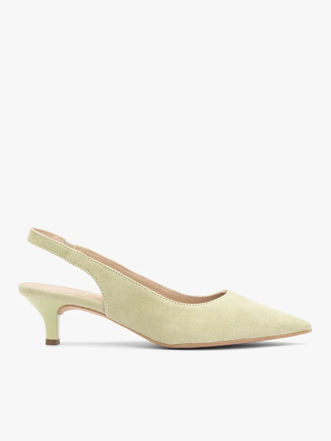 Light green Ryłko slingback heels