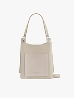 Beige Structured Tote Bag