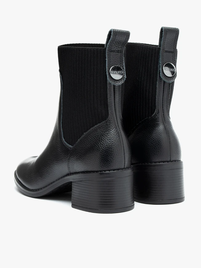 Women’s black elastic ankle boots