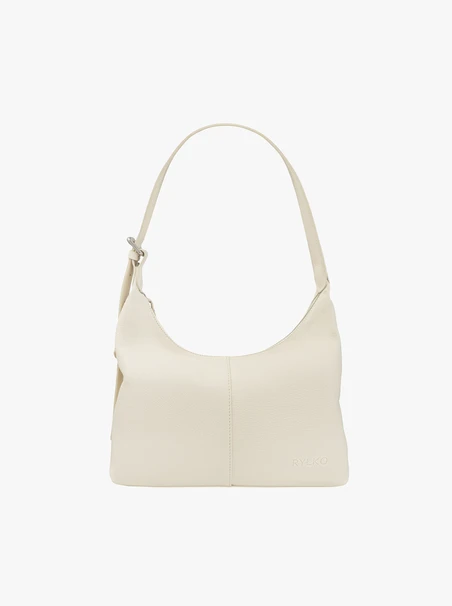 Shopper-Tasche aus Leder in Creme