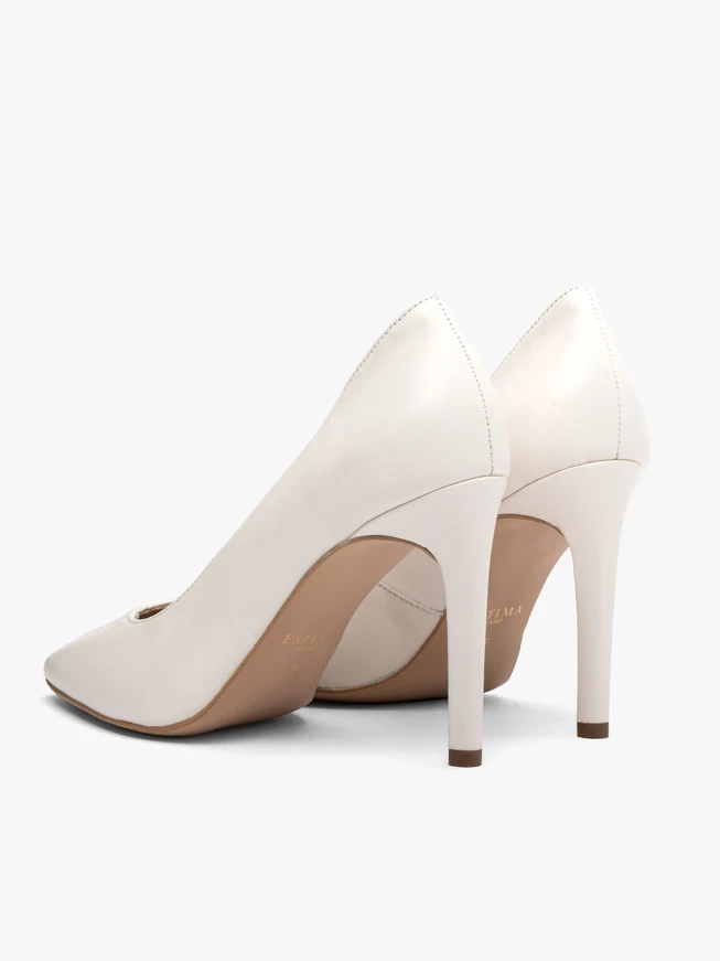 Cream high stiletto pumps