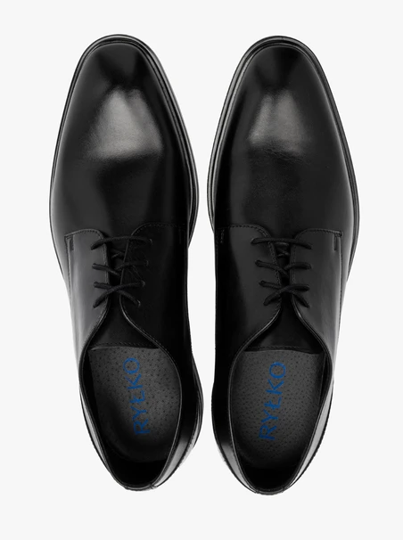 Men's black formal half shoes