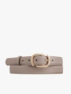 Beige leather belt