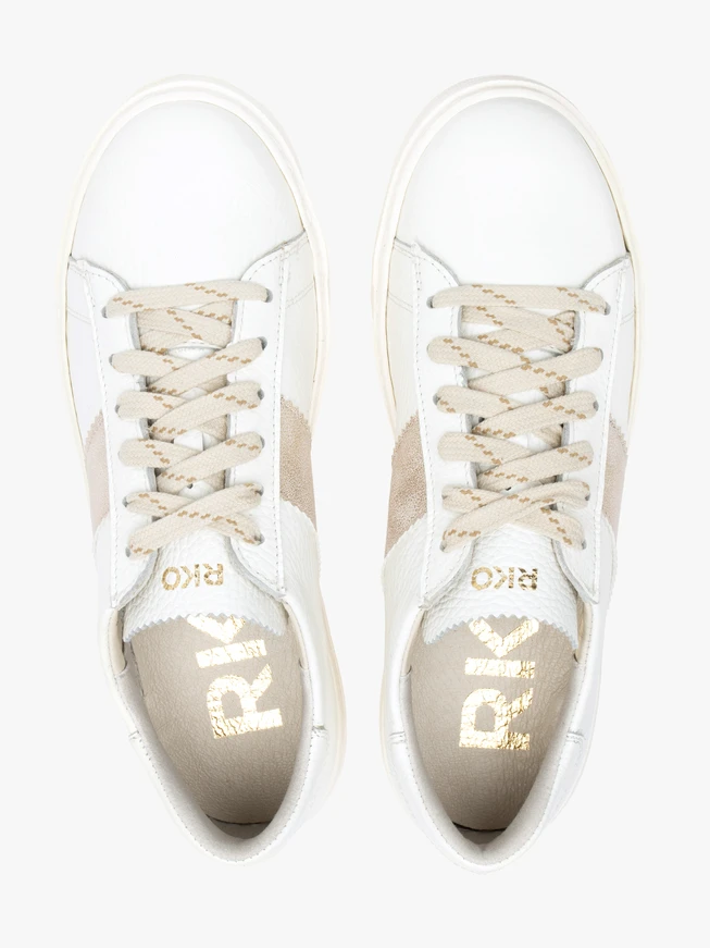 White Women’s Lace-Up Leather Shoes