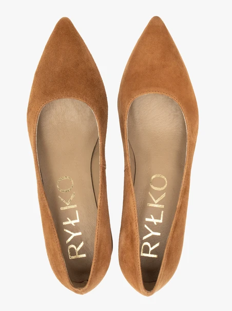 Rote Veloursleder-Pumps