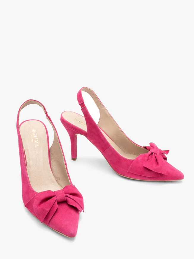 Czółenka typu slingback w kolorze fuksji
